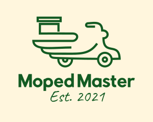 Moped - Green Delivery Scooter logo design