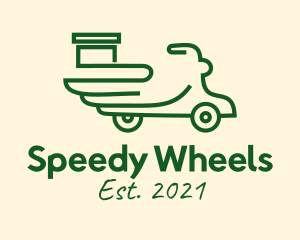 Scooter - Green Delivery Scooter logo design