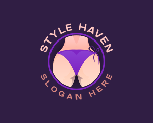 Butt - Butt Swimsuit Bikini logo design