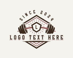 Barbel - Barbell Gym Fitness logo design