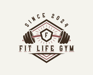Gym - Barbell Gym Fitness logo design