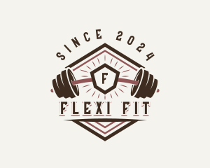 Barbell Gym Fitness logo design