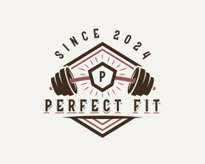 Barbell Gym Fitness logo design