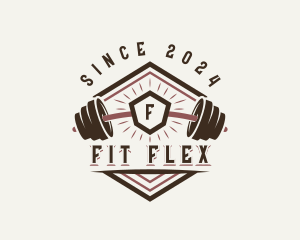 Fitness - Barbell Gym Fitness logo design