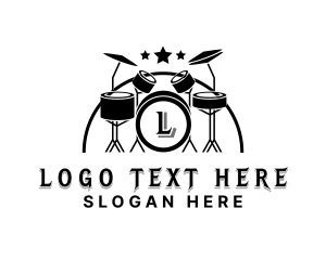 Edm - Drum Band Music logo design