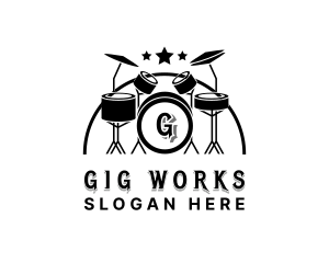 Gig - Drum Band Music logo design