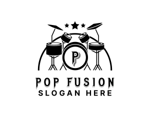 Pop - Drum Band Music logo design