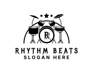 Edm - Drum Band Music logo design