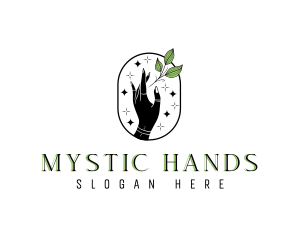 Mystical Hand Herb logo design