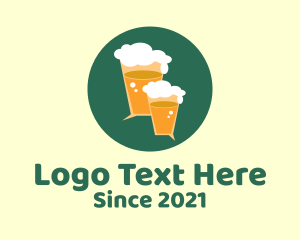 Alcohol - Beer Pub Chat App logo design