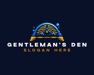 Pressure Wash Roof Cleaning logo design