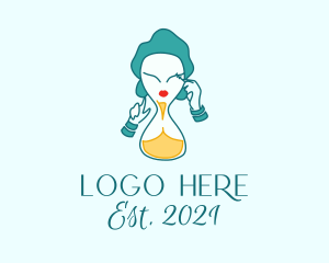 Makeup Artist - Makeup Woman Hourglass logo design