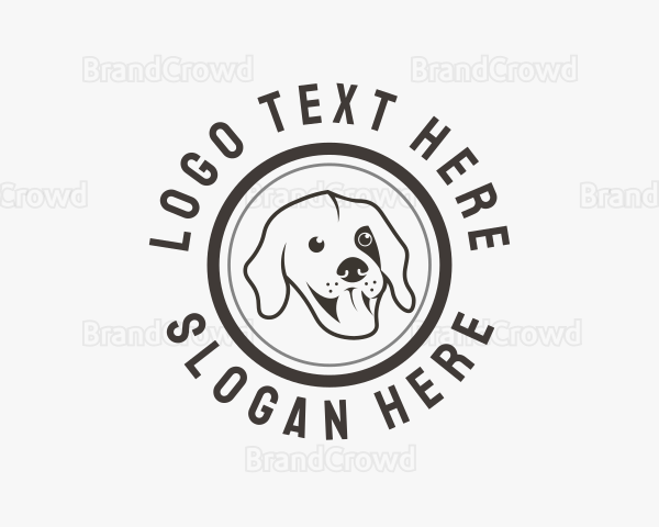 Happy Dog Face Logo