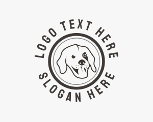 Pet Clinic - Happy Dog Face logo design
