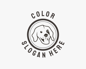 Pet Shop - Happy Dog Face logo design