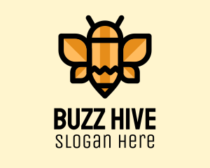 Bee - Pencil Bee Preschool logo design