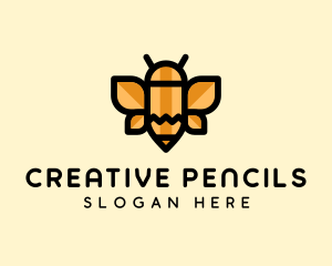 Pencil Bee Preschool logo design