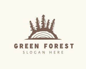 Woods - Forest Woods Lumber logo design