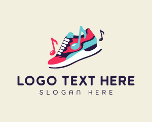 Shoe - Musical Note Sneaker logo design
