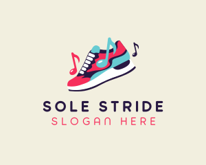 Sneaker - Musical Note Sneaker logo design