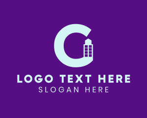 Land Developer - Bold Letter G Building logo design