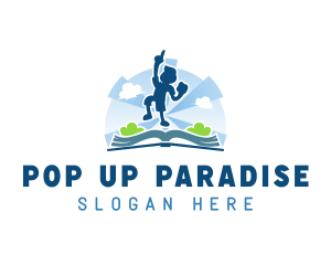 Pop Up - Kid Adventure Book logo design