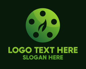 Green Leaf Reel logo design
