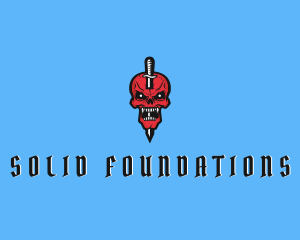 Video Game - Punk Skull Dagger logo design