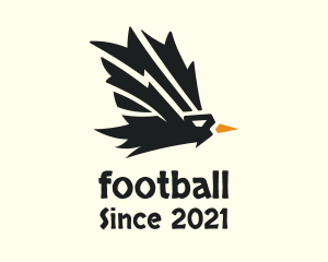 Bird - Flying Raven Bird logo design