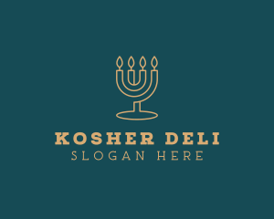 Jewish - Hanukkah Candle Decor logo design