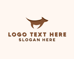 Doggy - Brown Terrier Dog logo design