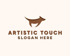 Brown Terrier Dog logo design