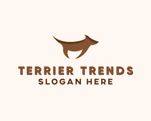 Terrier - Brown Terrier Dog logo design