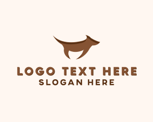 Brown Dog - Brown Terrier Dog logo design