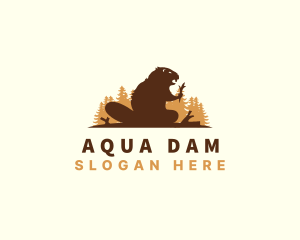 Dam - Wild Beaver Rodent logo design