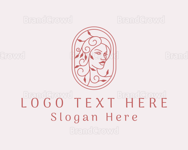 Cosmetics Flower Woman Logo