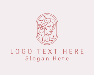 Cosmetics Flower Woman Logo