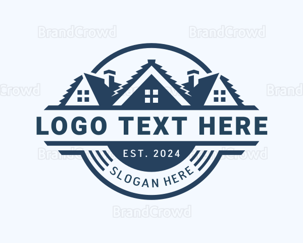 Roofing House Builder Logo