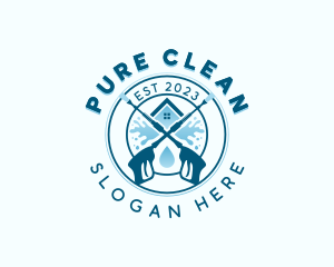 Pressure Washing Cleaning logo design