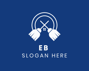 Cleaner Broom House  Logo