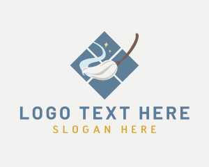 Sweeping - Cleaning Mop Window logo design