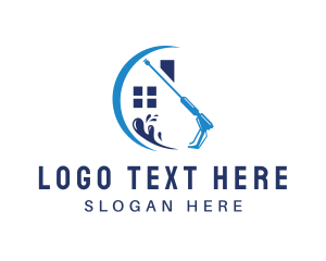 Sanitary - Pressure Washer House Cleaning logo design