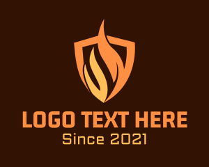 Fire - Fire Protection Shield logo design