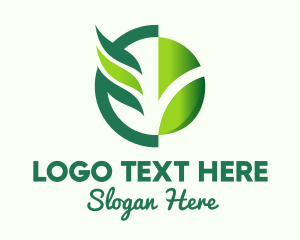 Vegan - Natural Botanical Garden logo design