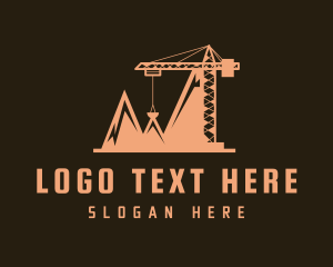 Crane - Orange Mountain Crane logo design