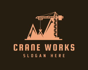 Crane - Orange Mountain Crane logo design