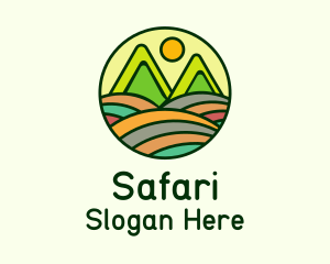 Nature Mountain Hills Badge Logo