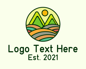 Travel And Tour - Nature Mountain Hills Badge logo design