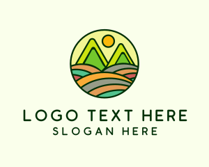 Tourism - Nature Mountain Hills Badge logo design