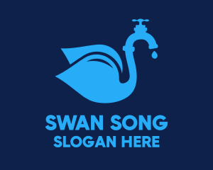 Water Tap Swan logo design